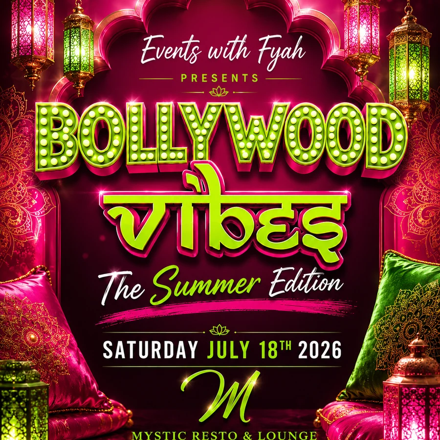 Bollywood Vibes Summer 2026 event flyer
